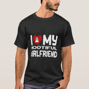 I Love My Girlfriend Halloween Boo Funny I Heart M T-Shirt