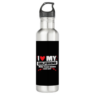 i love my girlfriend heart 710 ml water bottle