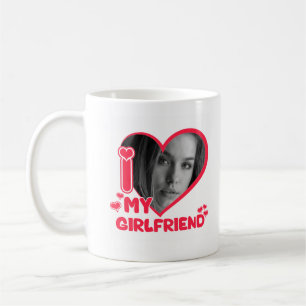 I Love My Girlfriend Heart Custom Photo Love Cute Coffee Mug