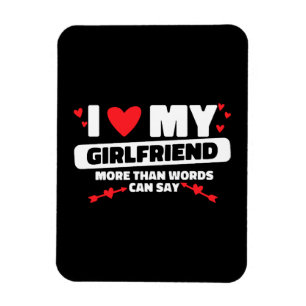 i love my girlfriend heart magnet