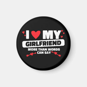 i love my girlfriend heart magnet