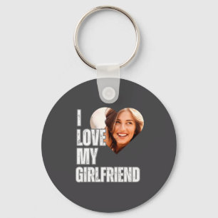 I Love My Girlfriend Heart Photo Boyfriend Gift Key Ring