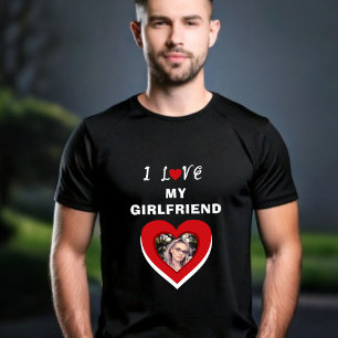 I love my Girlfriend Heart Photo T-Shirt
