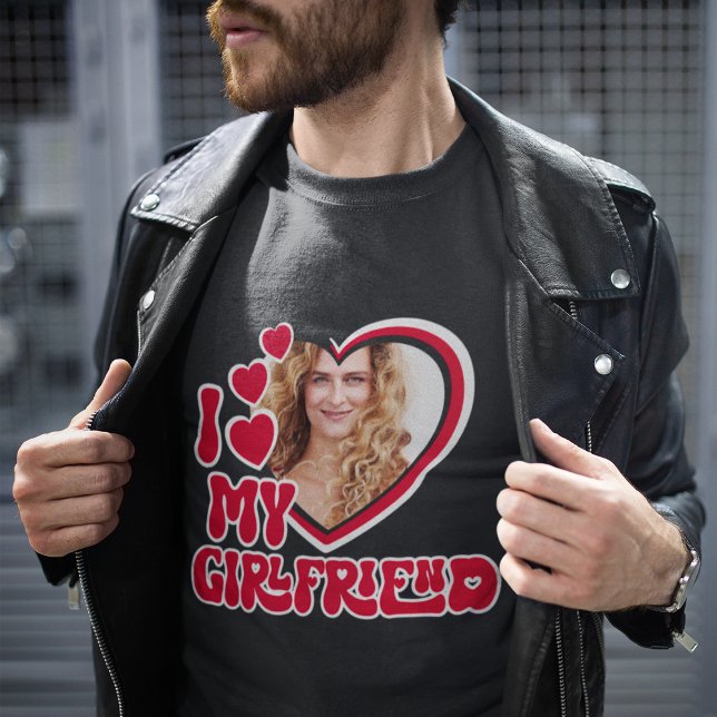 I Love My Girlfriend Heart Photo T-Shirt (Creator Uploaded)