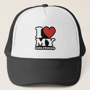 I love my girlfriend, i heart my gf, i love my gf trucker hat