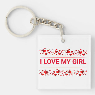 I love my girlfriend  key ring