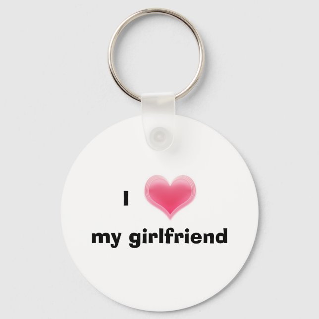 I Love My Girlfriend Keychain (Front)