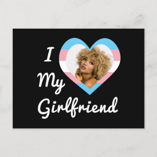 I Love My Girlfriend LGBT Trans Pride Custom Photo Postcard