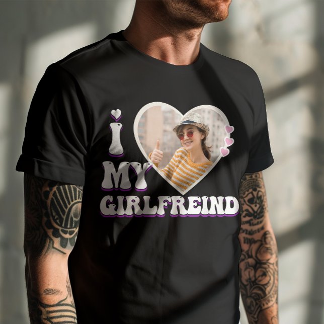 I Love My Girlfriend personalised black T-Shirt (Creator Uploaded)