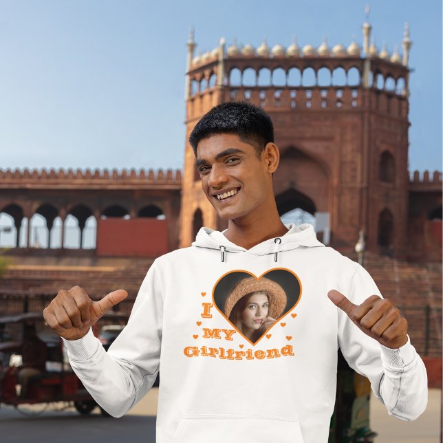 I Love My Girlfriend Personalised Custom Photo Hoodie (Creator Uploaded)