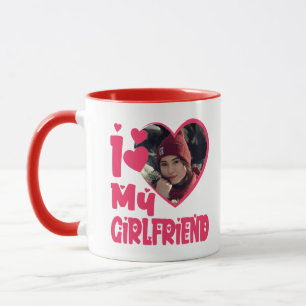 I Love My Girlfriend Personalised Photo Mug