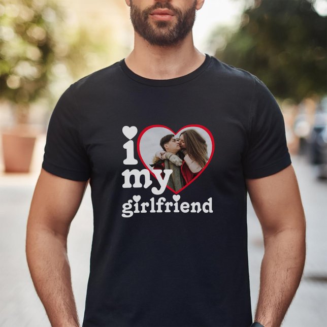 I Love My Girlfriend Personalised Photo T-Shirt (Creator Uploaded)
