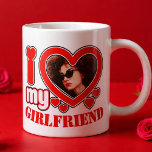 I Love My Girlfriend Personalised Photo Text Large Coffee Mug<br><div class="desc">I Love My Girlfriend Personalised Photo and Text</div>