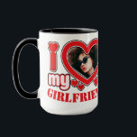 I Love My Girlfriend Personalised Photo Text Mug<br><div class="desc">I Love My Girlfriend Personalised Photo and Text</div>