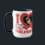 I Love My Girlfriend Personalised Photo Text Mug<br><div class="desc">I Love My Girlfriend Personalised Photo and Text</div>
