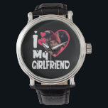 I Love My Girlfriend Personalised Photo  Watch<br><div class="desc">i love my girlfriend shirt custom</div>