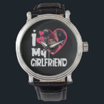 I Love My Girlfriend Personalised Photo  Watch<br><div class="desc">i love my girlfriend shirt custom</div>