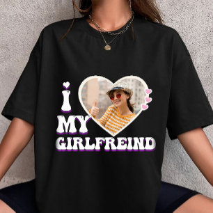 I Love My Girlfriend personalized black T-Shirt