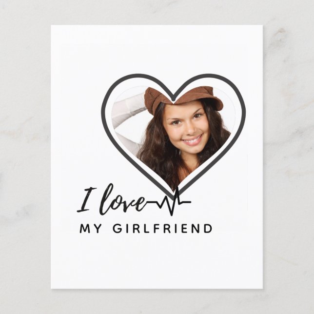 I LOVE MY GIRLFRIEND  Photo Gift Personalised  (Front)