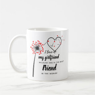 I Love My Girlfriend PHOTO Gift Personalised Heart Coffee Mug