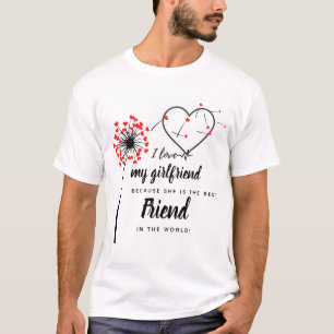 I Love My Girlfriend PHOTO Gift Personalised Heart T-Shirt
