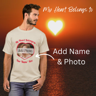 I love my Girlfriend Photo Heart T-Shirt