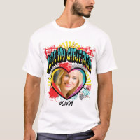 I Love My Girlfriend Photo Monogram Name T-Shirt