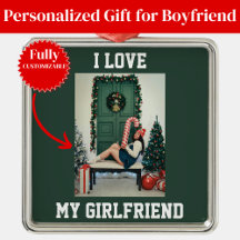 I Love My Girlfriend Photo Ornament Gift for BF