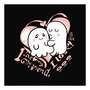 i love my girlfriend photo print