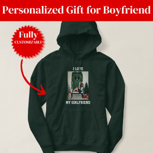 I Love My Girlfriend Photo Pullover Hoodie