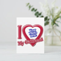 I Love My Girlfriend Photo Red Heart