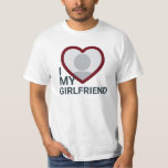 I Love My Girlfriend Photo T-Shirt<br><div class="desc">Create your own stylish dark burgundy red and dark teal green I Love My Girlfriend more than ever Photo Text T-Shirt with this simple bold shirt template featuring a cool sans serif font and girlfriend photo into a huge red heart. Add your own photo, your name or any personalised text....</div>