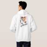 I love my Girlfriend Pink photo front and back Hoodie<br><div class="desc">Create your own I love my girlfriend cute chic girly blush pink and charcoal dark grey and white hoodie shirt. This shirt can be a cringe, funny bf anniversary gift. Force your boyfriend to wear this super cute tiktok trend shirt all the time. He will receive a lot of compliments...</div>