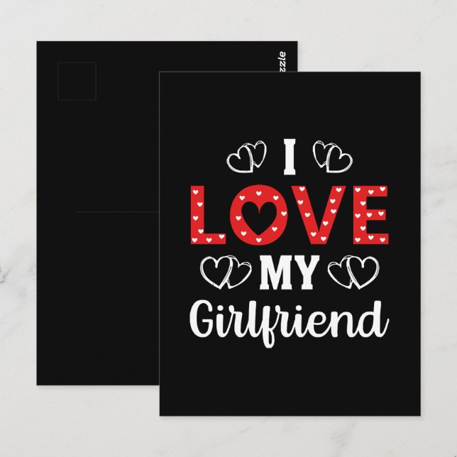 I Love My Girlfriend Postcard (Front/Back)