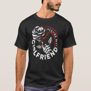 I Love My Girlfriend Red Heart Love T-Shirt