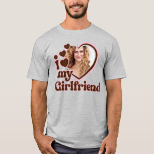 I Love My Girlfriend Retro Photo T-Shirt