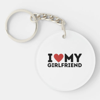 I Love My Girlfriend Shirt Key Ring