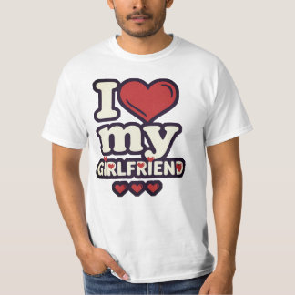 I Love My Girlfriend Shirt - Retro Bubble Heart
