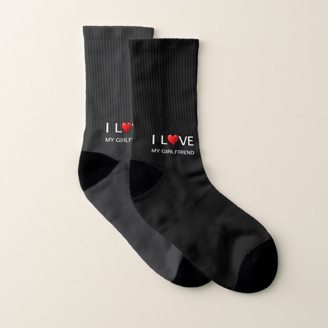 I LOVE MY GIRLFRIEND  SOCKS (Pair)