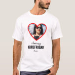 I Love My Girlfriend T-Shirt<br><div class="desc">Show your love proudly with this "I Love My Girlfriend" T-shirt—a heartfelt way to express admiration for that special someone. Designed for comfort and style, this shirt features a bold, clean design that’s perfect for daily wear, whether you're out on a casual date or spending time with friends. Made with...</div>