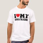 I Love My Girlfriend T-Shirt<br><div class="desc">I Love My Girlfriend Design,  for Boyfriend with Girlfriend quote,  or Girlfriends Birthday Anniversary. I Love My Girlfriend.
This "I Love My Girlfriend" design is a great outfit for birthday party or valentine's party,  great idea for men and women whom love her girlfriend.</div>