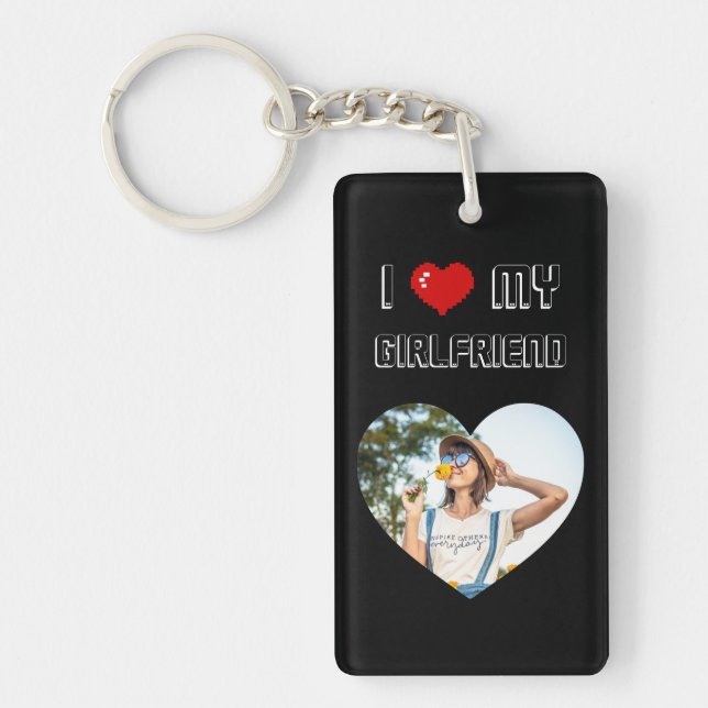  I Love My Girlfriend Valentine's Day Gift for Men Key Ring (Front)