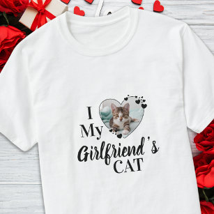 I Love My Girlfriend's Cat Personalised Photo T-Shirt