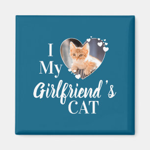 I Love My Girlfriends Cat Photo Magnet