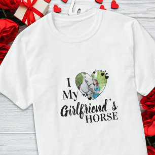 I Love My Girlfriend's Horse Personalised Photo T-Shirt