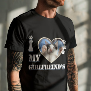 I Love My Girlfriend's personalized black T-Shirt