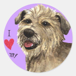 I Love my Glen of Imaal Terrier Classic Round Sticker