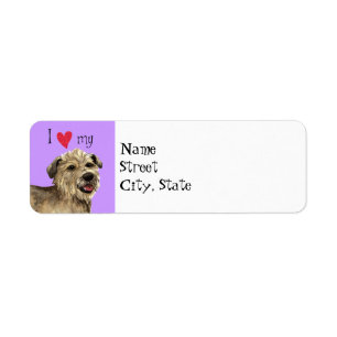 I Love my Glen of Imaal Terrier Return Address Label