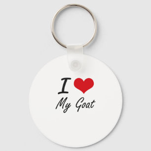 I Love My Goat Key Ring