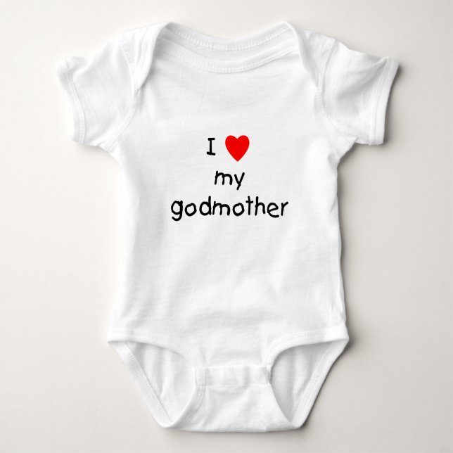 I Love My Godmother Baby Bodysuit (Front)